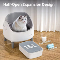 HKM-170835 Extra Large Automatic Cat Litter Box with Easy Clean Features and Remote Control