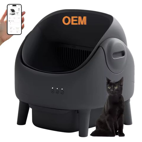 HKM-170835 Extra Large Automatic Cat Litter Box with Easy Clean Features and Remote Control