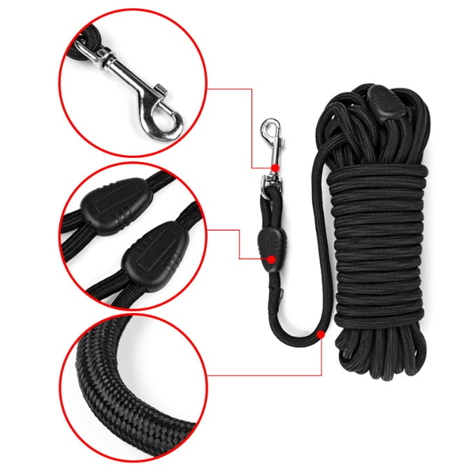 HKM-1708733 Durable Nylon Dog Leash for Medium and Large Dogs - Long Tracking Round Rope Options Available