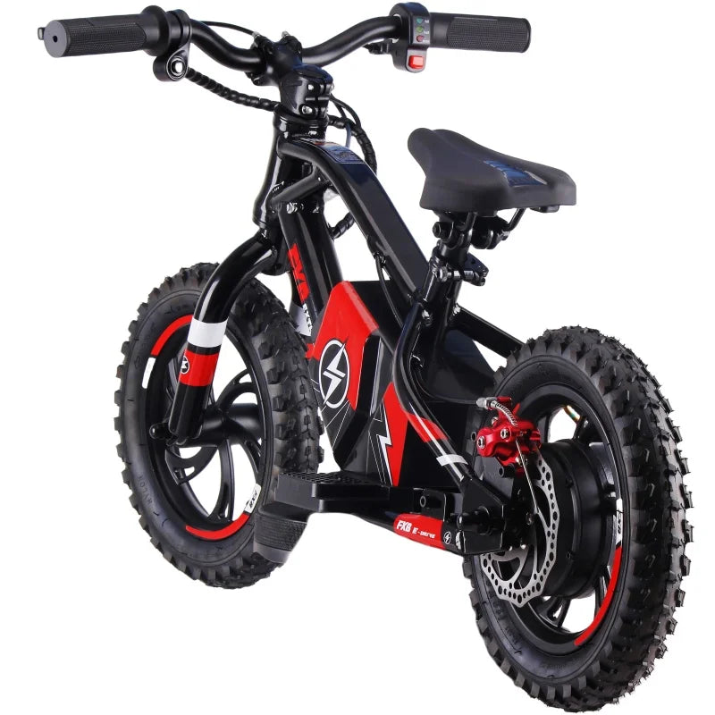 HKM-170963 12-Inch Electric Balance Bike for Kids with 36V 250W Hub Motor, Adjustable Seat, and Lightweight Aluminum Frame