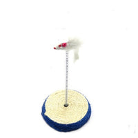 HKM-1709757 Wooden Cat Stick Toy with Hemp Feather Rope and Bell for Playful Kittens