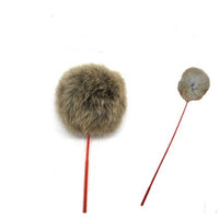 HKM-1709757 Wooden Cat Stick Toy with Hemp Feather Rope and Bell for Playful Kittens