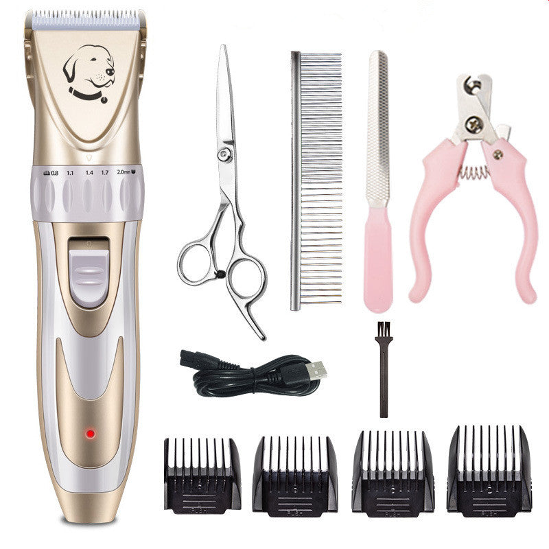 HKM-1710525 Ceramic Blade Electric Pet Shaver with USB Charging and 150-Minute Runtime