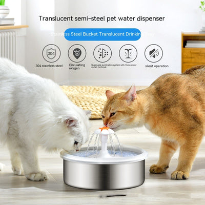 HKM-1710781 Stainless Steel Electric Pet Water Dispenser with 2.2L Capacity