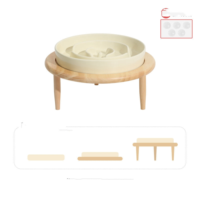 HKM-1710909 Ceramic Slow Feeding Bowl for Dogs with Neck Protection - Available in Multiple Colors