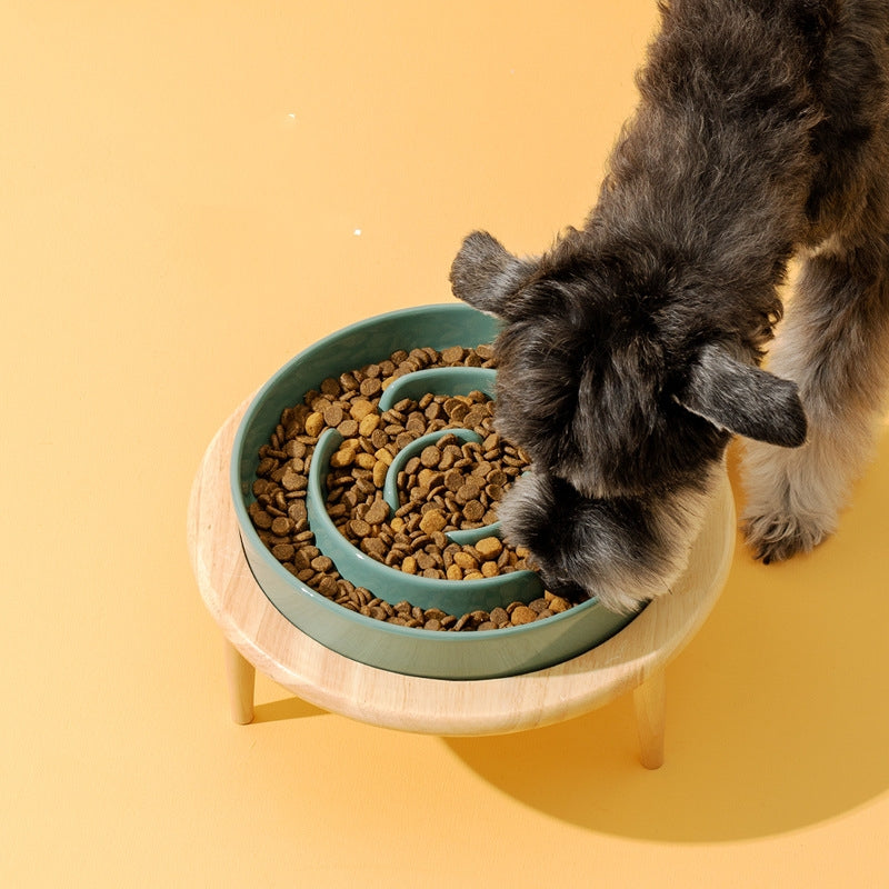 HKM-1710909 Ceramic Slow Feeding Bowl for Dogs with Neck Protection - Available in Multiple Colors