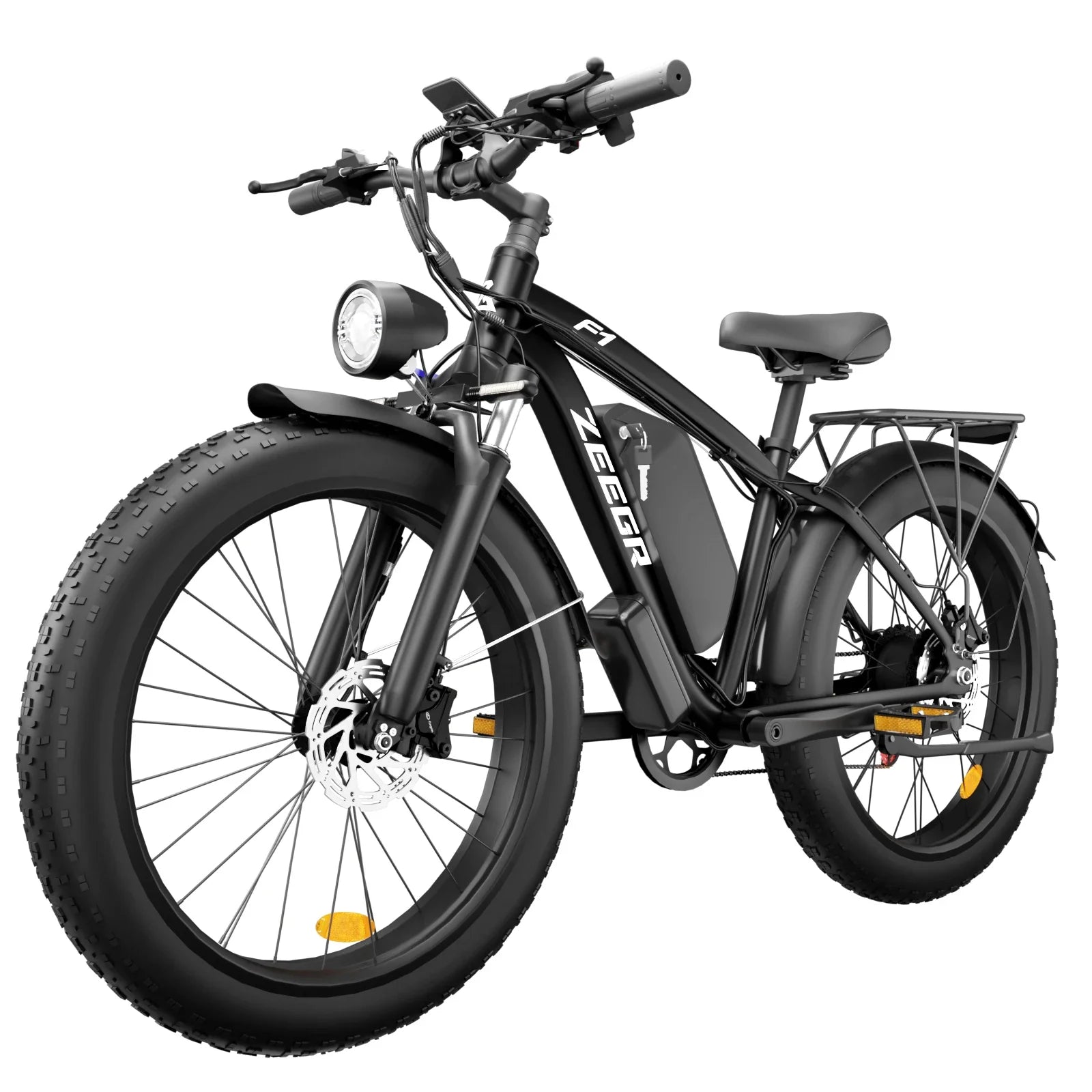 HKM-171091 1000W Fat Tire Electric Bike with 26-Inch Wheels, 7-Speed Gears, and Hydraulic Disc Brakes