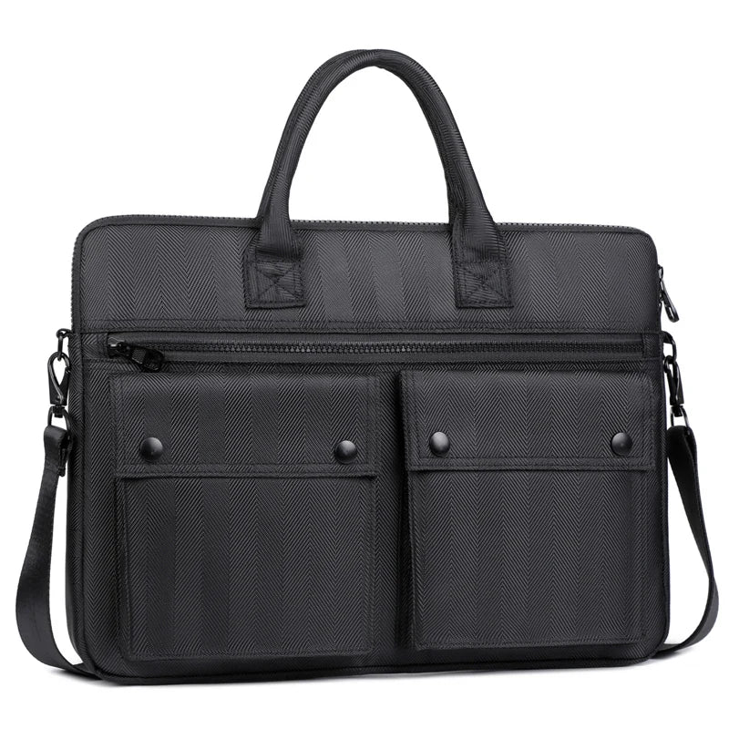 HKM-171091 Casual Oxford Briefcase for 14 Inch Laptop - Multifunctional & Wear-Resistant Business Handbag with Large Capacity