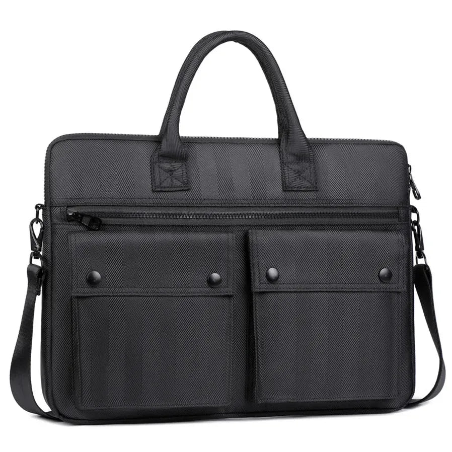 HKM-171091 Casual Oxford Briefcase for 14 Inch Laptop - Multifunctional & Wear-Resistant Business Handbag with Large Capacity