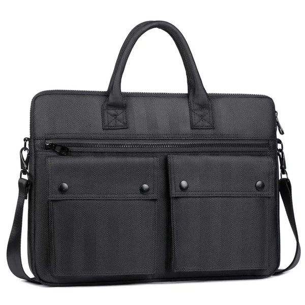 HKM-171091 Casual Oxford Briefcase for 14 Inch Laptop - Multifunctional & Wear-Resistant Business Handbag with Large Capacity