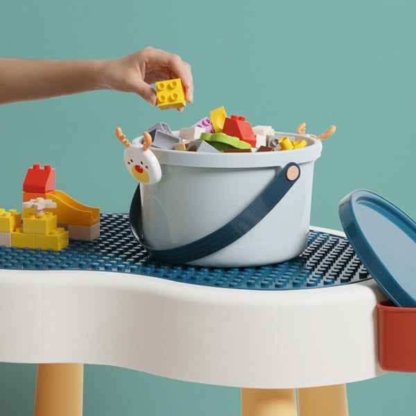 HKM-171091 Children's Cartoon Portable Plastic Storage Bucket for Toys, Stationery, and More