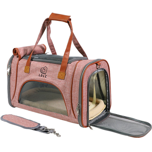 HKM-1711165 Multi-Color Pet Carry Bag with Nylon Mesh for Dogs Up to 12 Jin, Eco-Friendly Fabric, 46x26x28cm