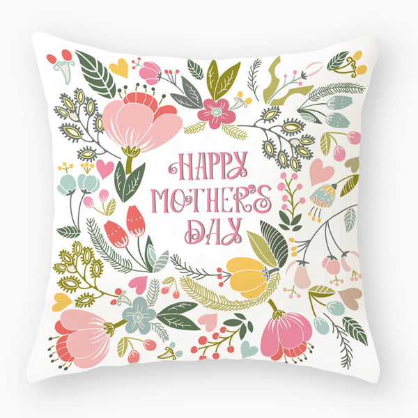HKM-171347 Cartoon Pattern Peach Skin Fabric Pillow Cover - 45x45cm