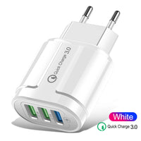 HKM-171411 3-Port Colorful Charging Plug Adapter - American & European Standard, 5V 2A, PVC Material