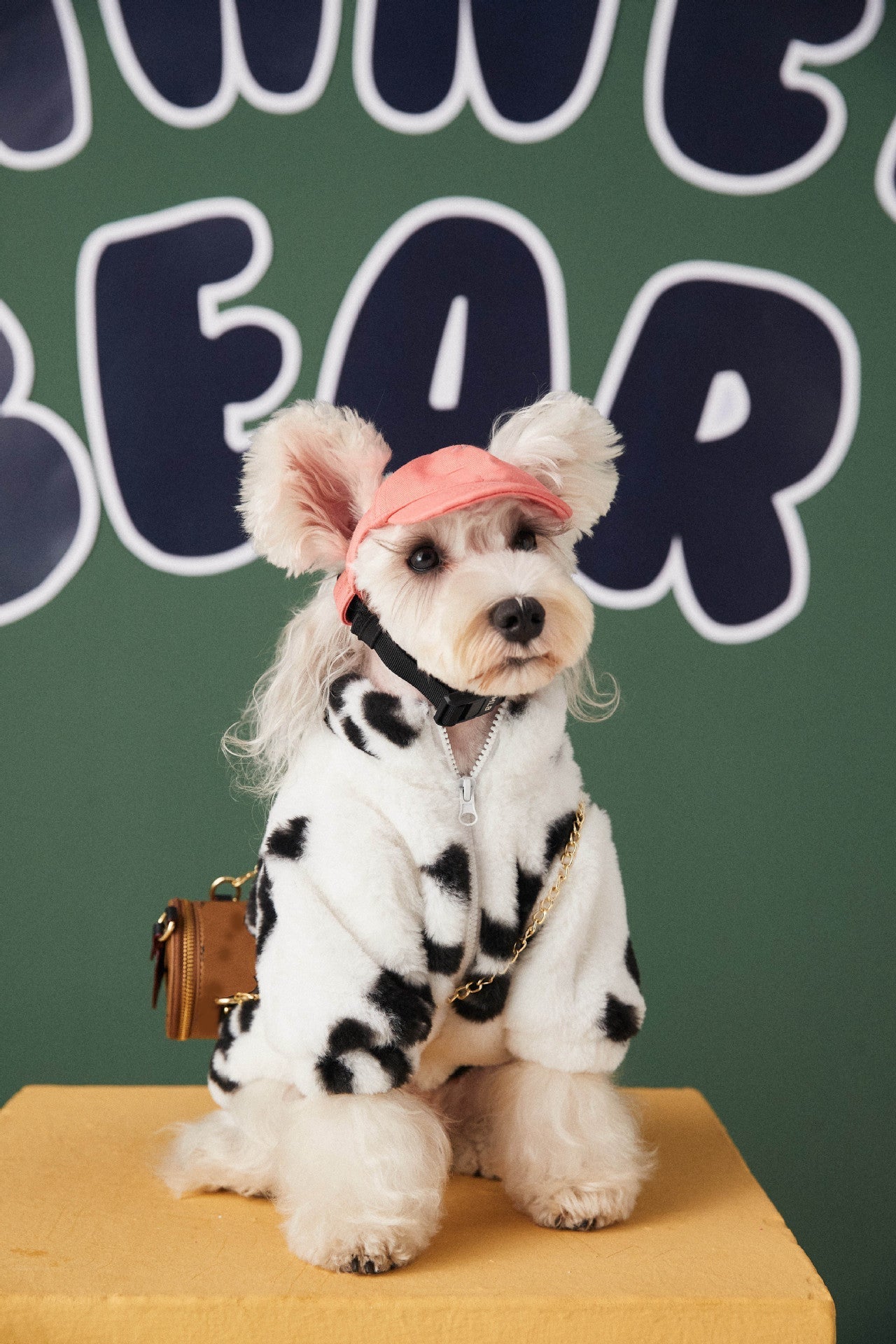 HKM-1715261 Cozy Plush Fur Coat for Small and Medium Dogs ¨C Black and White, Casual Style