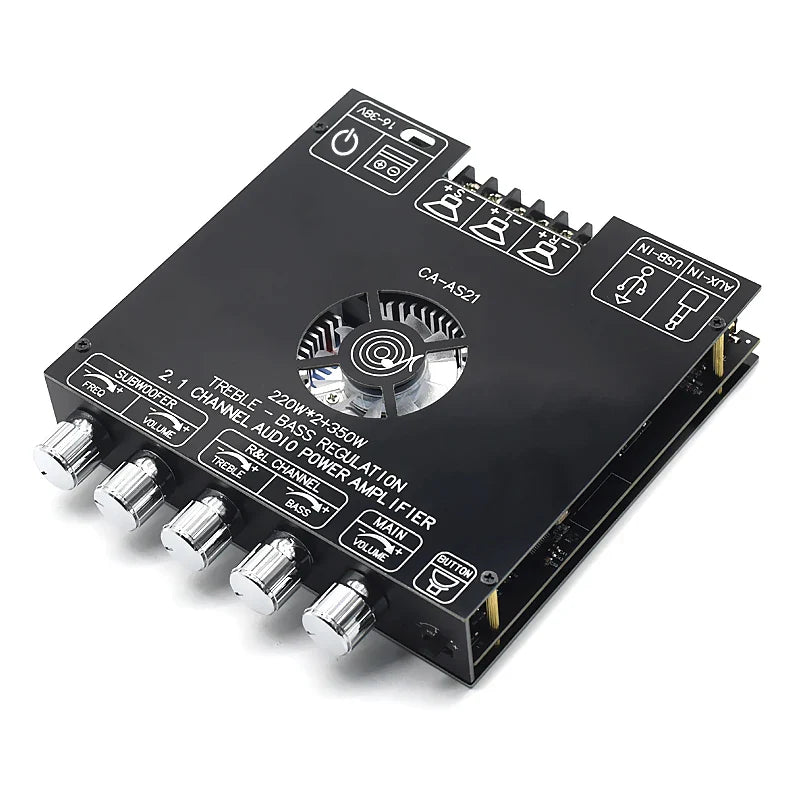 HKM-171539 2.1 Channel Digital Power Amplifier Board Module TPA3255 220W x 2 + 350W Subwoofer Output for Home Audio