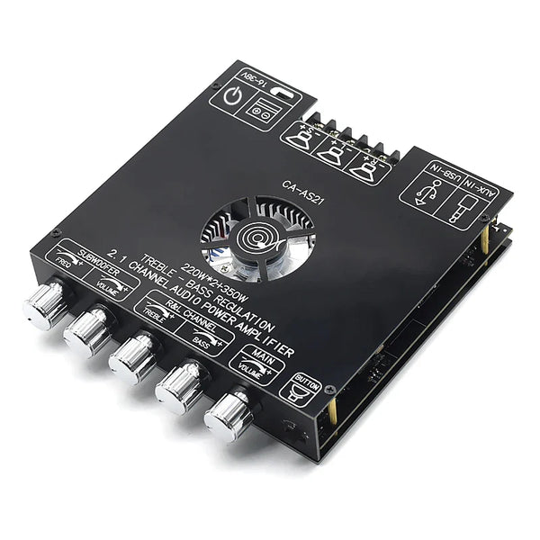 HKM-171539 2.1 Channel Digital Power Amplifier Board Module TPA3255 220W x 2 + 350W Subwoofer Output for Home Audio