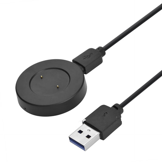 HKM-171603 Magnetic Charger Base for Smart Watch - Type-C Interface, Compact Design, Black/White Color