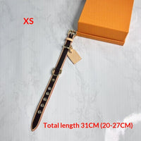 HKM-1716669 Japanese and Korean-Style Leather Pet Collar in Various Sizes