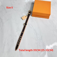 HKM-1716669 Japanese and Korean-Style Leather Pet Collar in Various Sizes