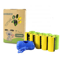 HKM-1716925 Degradable Dog Poop Bags - 24 Rolls, Eco-Friendly, Biodegradable Material, Convenient Size 23x33cm & 20x23cm