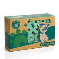 HKM-1716925 Degradable Dog Poop Bags - 24 Rolls, Eco-Friendly, Biodegradable Material, Convenient Size 23x33cm & 20x23cm
