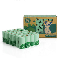 HKM-1716925 Degradable Dog Poop Bags - 24 Rolls, Eco-Friendly, Biodegradable Material, Convenient Size 23x33cm & 20x23cm