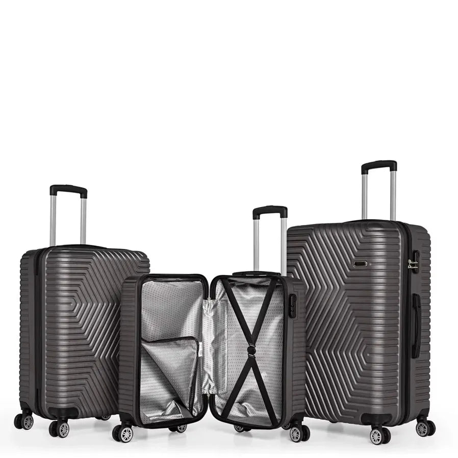HKM-171923 Girls' Trolley Suitcase & Bag Set for Travel with Wheels and Seating Feature