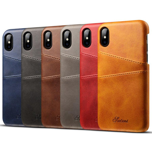 HKM-171923 Slim PU Leather Wallet Case with Credit Card Holder for Phones
