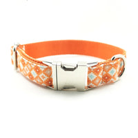 HKM-1720253 Thick Cotton and Nylon Dog Leash with Matching Collar for Medium and Large Dogs in Pink