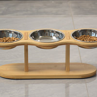 HKM-1720637 Wooden Removable Neck Protector for Dogs and Cats with Food Basin