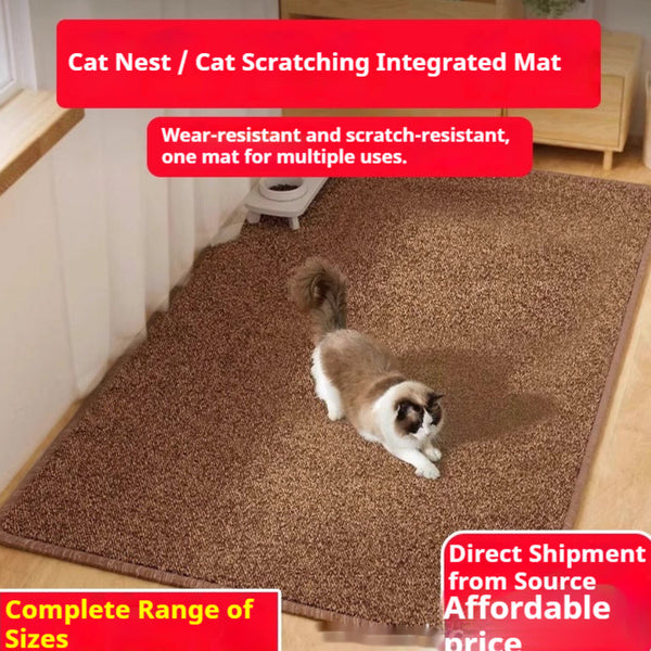 HKM-1722301 Durable Lint-Free Cat Scratch Board in Brown and Gray, Minimalist Design, Multiple Sizes Available