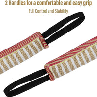 HKM-1723709 Durable Jute Dog Tug Toy with Handles for Interactive Play and Training, Perfect for Small and Medium Dogs