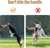 HKM-1723709 Durable Jute Dog Tug Toy with Handles for Interactive Play and Training, Perfect for Small and Medium Dogs