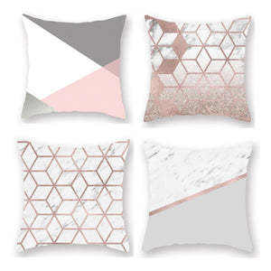 HKM-172371 Double Happiness Printed Polyester Car Pillow Case, Modern Simplicity, 45x45cm, Includes 1 or 4 Pillowcases