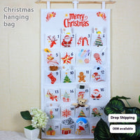 HKM-172499 Christmas Wall-Mounted Storage Bag for Hanging Décor - Versatile Oxford Cloth Design