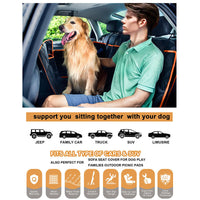 HKM-1725245 Rear Oxford Cloth Pet Car Mat - 130x148x52cm for Comfortable Pet Travel