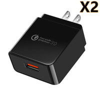 HKM-172563 QC3.0 Fast Charger | Fireproof PC Material | AC100-240V Input | Dual Output 2.4A