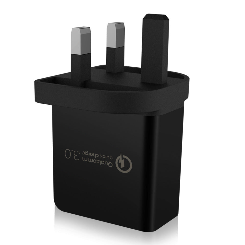 HKM-172563 QC3.0 Fast Charger | Fireproof PC Material | AC100-240V Input | Dual Output 2.4A