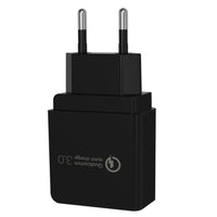 HKM-172563 QC3.0 Fast Charger | Fireproof PC Material | AC100-240V Input | Dual Output 2.4A