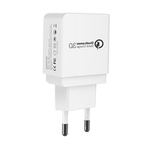 HKM-172563 QC3.0 Fast Charger | Fireproof PC Material | AC100-240V Input | Dual Output 2.4A