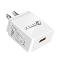 HKM-172563 QC3.0 Fast Charger | Fireproof PC Material | AC100-240V Input | Dual Output 2.4A