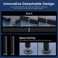 HKM-172691 Wireless Bluetooth Sound Bar for TV with Remote Control and ARC/Optical Connection