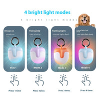 HKM-1728189 U-Shaped Double-Sided LED Dog Walking Light with Multiple Color Modes, Waterproof and Adjustable Visibility