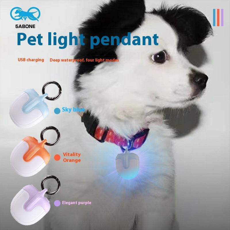 HKM-1728189 U-Shaped Double-Sided LED Dog Walking Light with Multiple Color Modes, Waterproof and Adjustable Visibility