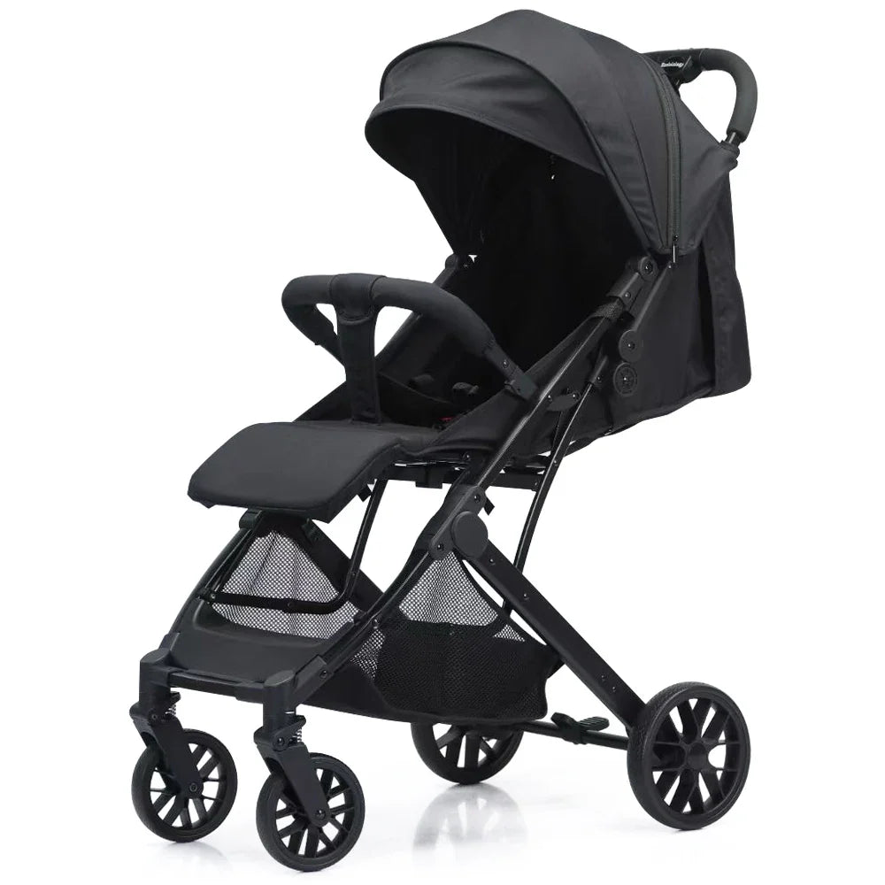 HKM-172883 Compact Folding Iron Frame Stroller for Infants - Lightweight Baby Pram Buggy Carriage