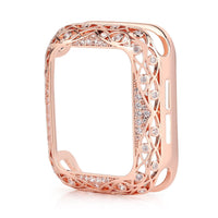 HKM-172883 Diamond-Studded Retro Hollow Metal Shell for Apple Watch 5 – Compatible with 38/40MM and 42/44MM Sizes
