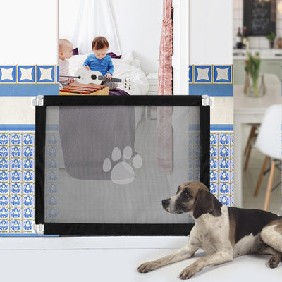 HKM-172883 Pet Safety Isolation Net - Portable Dog Gate Fence for Indoor and Outdoor Use, Easy Assembly, Ideal for Doorways and Stairs