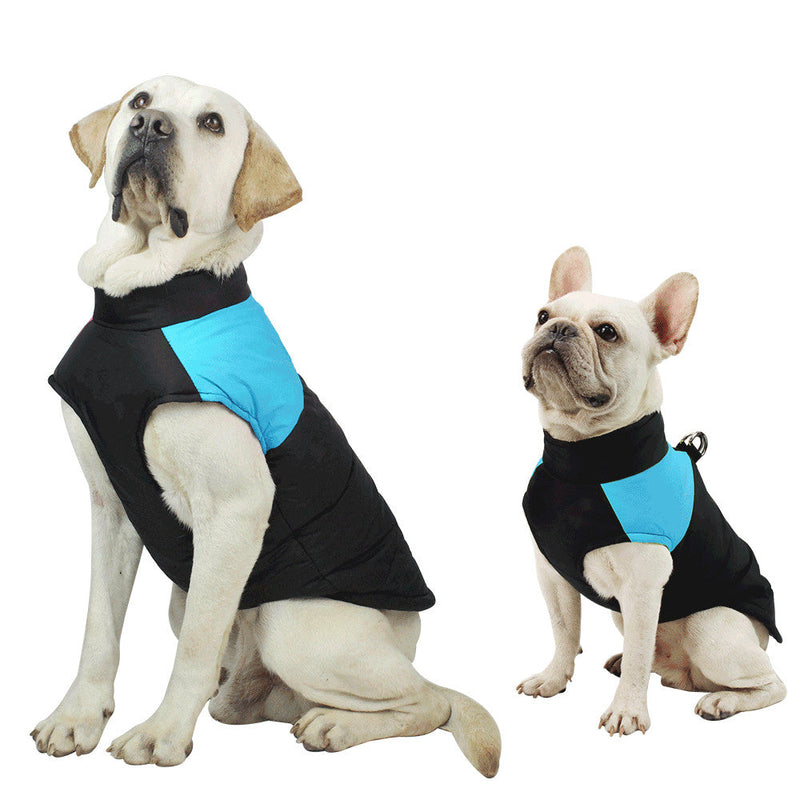 HKM-1730621 Cotton Padded Vest for Big Dogs - Autumn & Winter Wear in Blue, Red, Green, Pink, Sizes S to 5XL