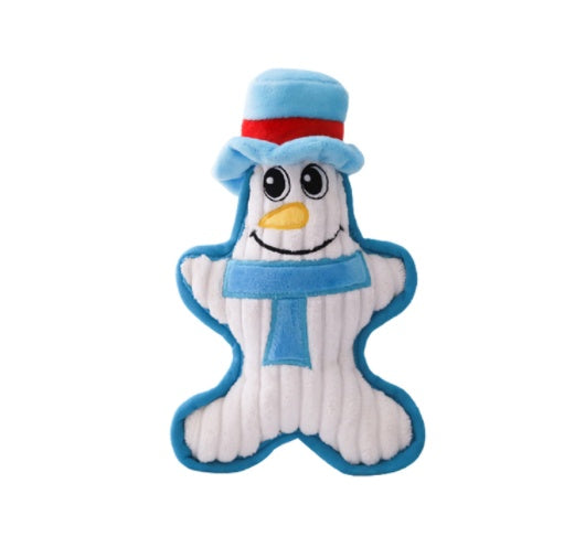HKM-1732797 Christmas Themed Plush Doll Dog Toy - Santa Claus, Penguin, Snowman, Sounding, Bite Resistant, 22cm